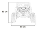 Samochód elektryczny dla dzieci UTV X3 Off-Road Pomarańczowy (5903864940763) - obraz 20