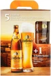 Подарочный набор пива Schofferhofer Hefeweizen светлое нефильтрованное 5% 0.5 л х 5 шт + бокал 0.5 л (4053400942520) - изображение 1