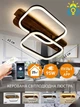 Управляемая светодиодная люстра Esllse WOODY 95W-2SQ-APP-650x420x135мм - BLACK/WOOD-220-IP20 - изображение 5
