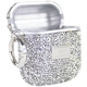 TPU чехол Bling World Rock Diamond для наушников AirPods 1/2 Серебряный - изображение 4