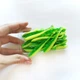 Силиконовые приманки 20 шт виброхвост съедобный Lushazer Shad 70 мм зелено-желтый - изображение 2