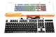 Игровая клавиатура проводная USB с RGB подсветкой полноразмерная 104 клавиши мембранная ENG RUS раскладка 6 одновременных нажатий кабель 1.3 м для ПК ноутбука работы игр обучения UKC 8930 геймерская - изображение 3