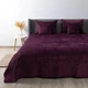 Покрывало на кровать VELOUR King Size 260х240 см Ромб круглый однотонный Бордовый - изображение 1