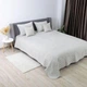 Покрывало на кровать VELOUR King Size 260х240 см Ромб круглый однотонный Светло-серый - изображение 3