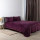 Покрывало на кровать VELOUR King Size 260х240 см Ромб круглый однотонный Бордовый - изображение 4
