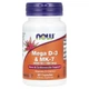 Вітамін Д3 з вітаміном К2 Now Foods (Mega D-3&MK-7) 5000 МО/180 мкг NOW00384 - изображение 1