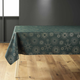Скатертина Douceur d'intérieur Pampille з золотим візерунком темно-зелена 150 x 300 см (3574387231885) - зображення 1