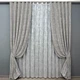 Комплект штор VR-Textil Жаккард Мрамор 100х270 2шт и Тюль 300х270 1124ш-1400т Светло-серый с белым 71-058/1 - изображение 1