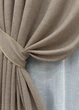 Комплект штор VR-Textil Лен Мешковина 150х270 2шт и Тюль 400х270 113ш-115т Светло-кофейный с белым 71-053/3 - изображение 4