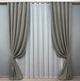Комплект штор VR-Textil Микровелюр Petek 150х270 2шт и Тюль 400х270 1702ш-1153т Серый с белым 71-056/3 - изображение 1