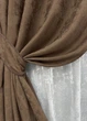 Комплект штор VR-Textil Жаккард Мрамор 200х270 2шт и Тюль 500х270 876ш-1400т Коричневый с белым 71-059/6 - изображение 4