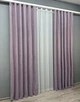 Комплект штор VR-Textil Микровелюр Petek 150х270 2шт и Тюль 400х270 1493ш-1153т Лавандовый с белым 71-054/3 - изображение 3