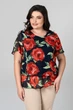 Туніка шифонова з трикотажною підкладкою All Posa 3XL Червоний (ap2241#14172) - изображение 1