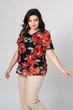 Туніка шифонова з трикотажною підкладкою All Posa 3XL Червоний (ap2241#14172) - изображение 2