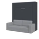 Шкаф-кровать-диван Smartmebel ISIDA-160 (160 см х 200 см Антрацит ) (N 100-49:A) - изображение 1