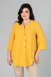 Туніка з V-подібним вирізом та коротким рукавом All Posa 2XL Гірчичний (ap3439#19978) - изображение 1