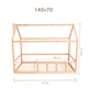 Детская кровать домик Монтессори BUSY WOOD напольная с ламелями Модель 2 140х70 см белая - изображение 7