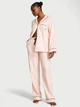 Фланелева піжама (сорочка + штани) Victoria's Secret Flannel Long Pajama Set XL Regular Рожева смужка (27123556) - изображение 1