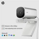 Вебкамера HP 695J6AA 960 Streaming, 4K, 30fps, auto focus, серебристый - изображение 11