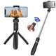 Штатив для телефону 70 см 2в1 з Bluetooth пультом Selfie Stick, телескопічний трипод селфі палиця для Android і iPhone, універсальний складний тримач із регульованим кутом нахилу для фото і відеозйомки Чорний, L01 - зображення 4
