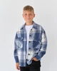 Теплая рубашка в клетку для мальчика Bosskids (2265син) Рост 158 см Синий - изображение 1