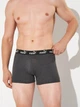 Набор трусов боксеров мужских хлопковых Puma Elements Men Basic Boxers 2P 93875303 XL 2 шт Dark Grey Melange/Green (8720245833981) - изображение 3