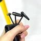 Насос ручний підлоговий велосипедний Man Pump, універсальний насос для накачування велосипедних шин, коліс та м'ячів з 3 насадками та сталевим корпусом Жовтий, KHD-9830-Yellow - зображення 7