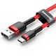 Кабель Baseus Cafule Series USB for Type-C 2м 2A (CATKLF-C09) Red - зображення 2