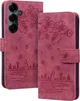 Чохол-книжка SHLab SakuraCat для Samsung Galaxy S25 S931 (мікрозамша) Wine (41581-42) - зображення 1