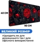 Игровая поверхность (Коврик для мышки) SHLab Red Roses With Golden Leaves SHM-967 (90х40 см) (41424) - изображение 3