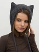 Шапка женская Malisa Мяу 15-1394-BR-264 One Size Темно-серая - изображение 2