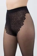 Класичні жіночі колготки з імітацією трусиків бікіні Giulia BIKINI 20 (4) Black-nero, прозорі, капронові, чорні - зображення 6