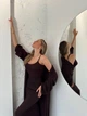 Жіночий літній костюм кардиган+сукня на бретельках Uaclothes 44-46 Коричневий (like34597-150101357) - зображення 3