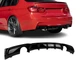 Диффузор накладка заднего бампера M-Performance BMW 3 series F30 2012-2018 под две одинарные выхлопные трубы ГЛЯНЦЕВЫЙ 0---0 для BMW 3 series F30 2012-2018 (8177) - изображение 1