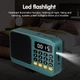 Портативный FM радиоприёмник / Bluetooth-колонка с аккумулятором цифровой LED-дисплей MP3-плеер USB / TF / Радио FM / MIC-диктофон / фонарь (цвет красный). - изображение 7