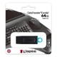 Флеш-накопитель USB3.2 64GB Kingston DataTraveler Exodia Black/Teal (DTX/64GB) - изображение 3