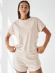 Піжама (футболка + шорти) жіноча BARWA garments 0277/278 L Персикова (2112772783260) - зображення 1