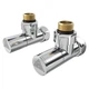 Кран для полотенцесушителя угловой Laris 1/2" - 3/4" Обычный + эксцентрики 2шт (LX-8202) - изображение 1