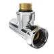 Кран для полотенцесушителя угловой Laris 1/2" - 3/4" Обычный + эксцентрики 2шт (LX-8202) - изображение 3