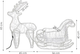 Dekoracyjna figura świetlna Springos CL1221 Renifer z saniami 150 cm Biały zimny (5907719422367) - obraz 10