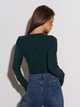 Боди-футболка женская ISSA PLUS 14940A L Темно-зеленая (2007682749201) - изображение 2
