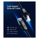 Сітковий кабель UGREEN NW102 Cat 6 U/UTP Lan Flat Cable 2m (Black)(UGR-50174) (UGR-50174) - зображення 3