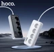 Сітковий підовжувач HOCO AC22 Sunlight 4-bit (PD30W/1C3A) desktop socket (EU/GER)(L=3M) Black (6942007636728) - зображення 5