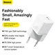 Сітчастий зарядний пристрій Baseus GaN5 Fast Charger(mini) 1C 20W EU White (CCGN050102) - зображення 7