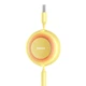 Кабель Baseus Bright Mirror 2 Series Retractable 3-in-1 Fast Charging Data Cable USB to M+L+C 3.5A 1.1m yellow (CAMJ010011) - изображение 7