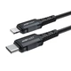 Кабель ACEFAST C4-01 Type-C to iP 3A, 30W, 1.8m, nylon, zinc connectors, Black (6974316281306) - изображение 2