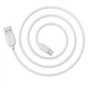 Кабель BOROFONE BX14 USB to Type-C 2.4A, 1m, PVC, TPE connectors, White (6957531089995) - изображение 2