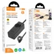 Сітковий підовжувач HOCO NS9 Wisdom 1-position (PD67W/3C1A) desktop socket (EU/GER) Black (6942007638494) - зображення 2