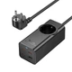 Сітковий підовжувач HOCO NS9 Wisdom 1-position (PD67W/3C1A) desktop socket (EU/GER) Black (6942007638494) - зображення 4