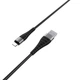 Кабель BOROFONE BX32 USB to iP 2.4A, 1m, нілон, алюмінієві+TPE connectors, Black (6931474710413) - зображення 4